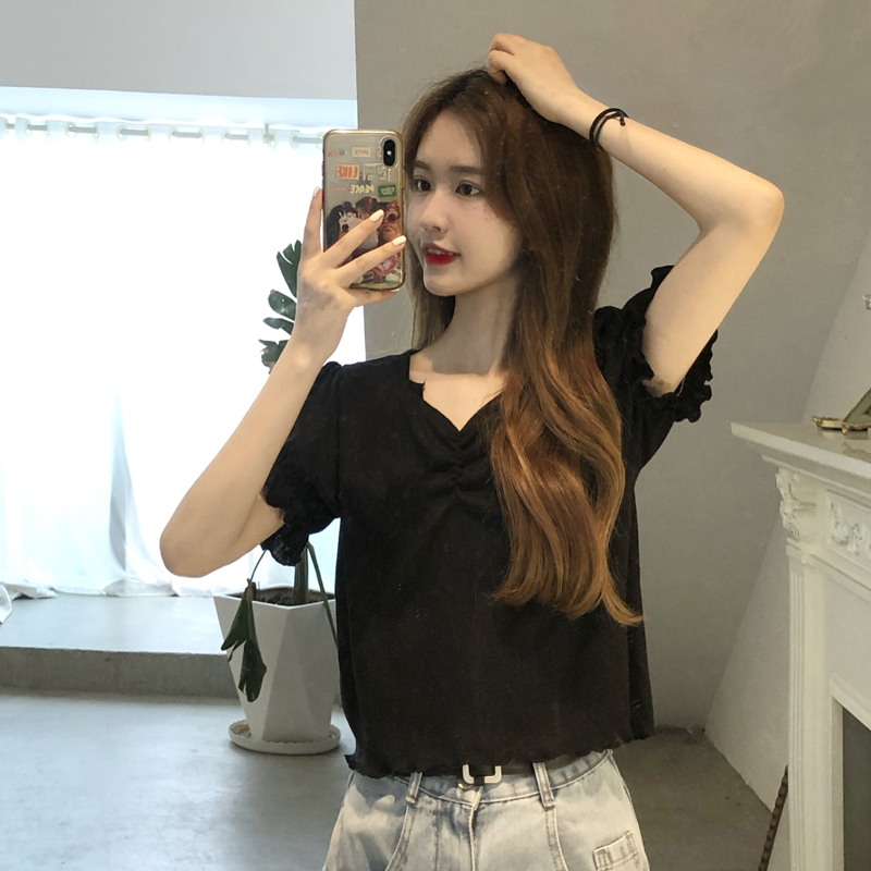Slim slimming V-neck short sleeves - 5