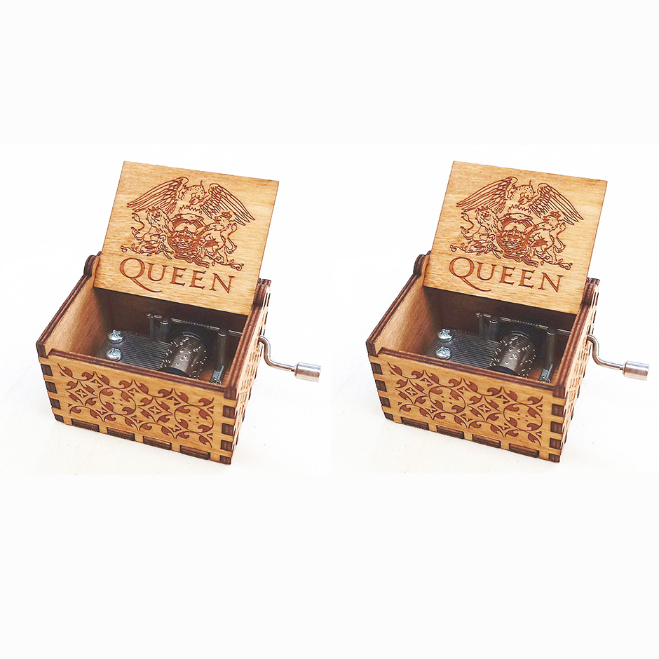 Антикварная резная деревянная рукоятка Унесенные призраками музыкальная шкатулка Рождественский подарок Подарок на день рождения Украшение вечеринки