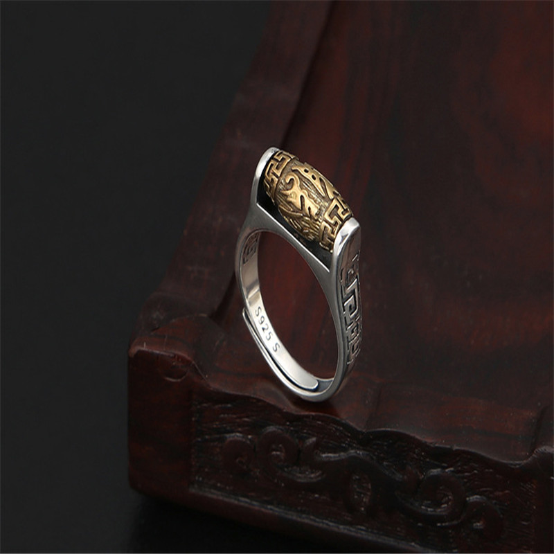 Six words of truth barrel bead turn ring