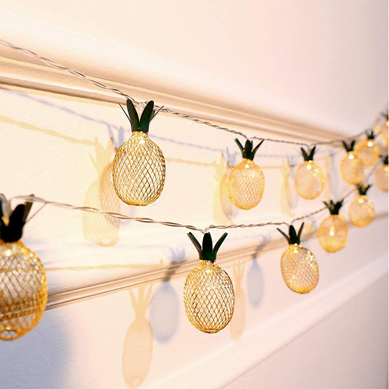 Solar Pineapple String Lights