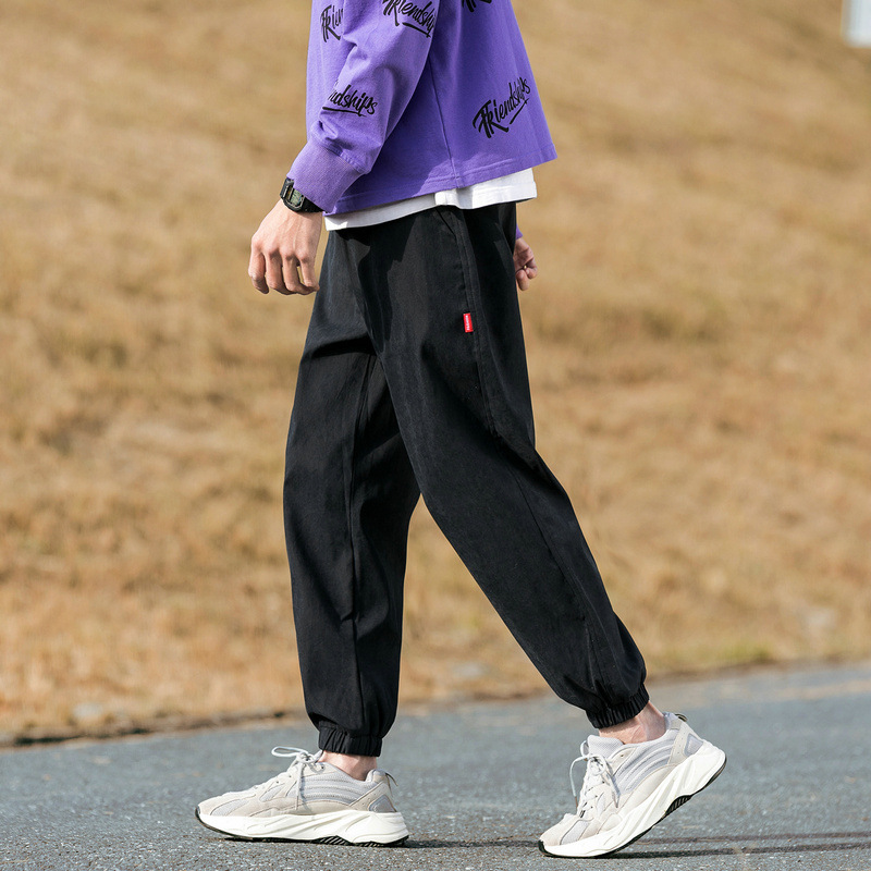 Loose sports beam-leg pants spring cropped pants