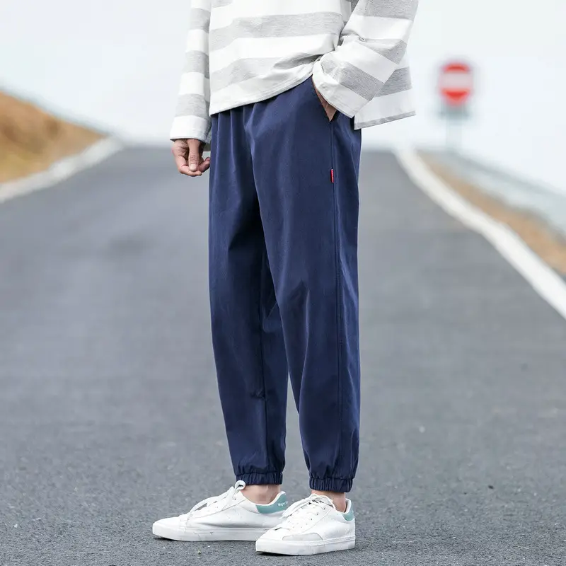 Loose sports beam-leg pants spring cropped pants