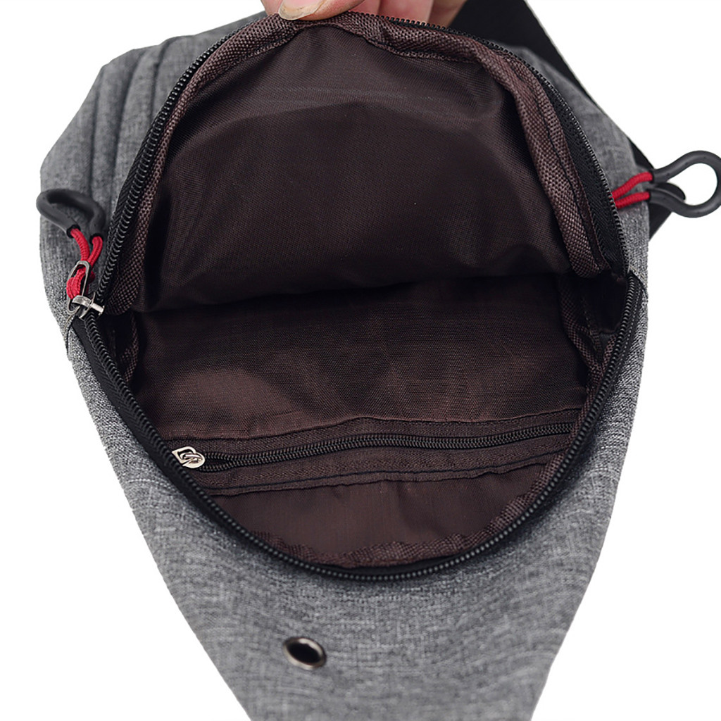 Men's nylon luminous chest bag