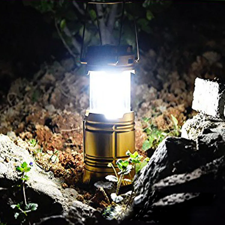 New Solar Charging Type Multifunctional Telescopic Camping Lantern Outdoor