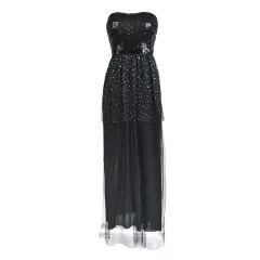 European and American sexy evening dress - Black - View 1