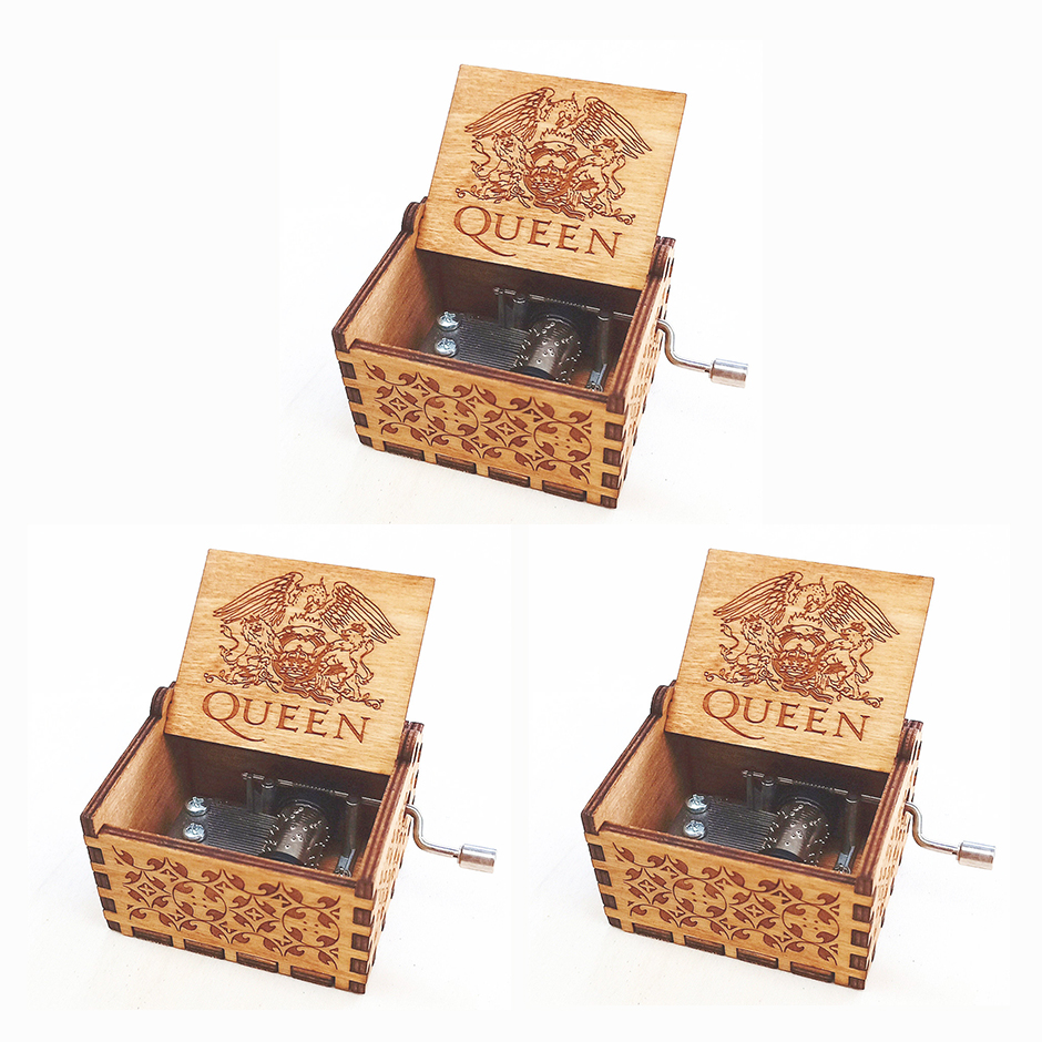 Антикварная резная деревянная рукоятка Унесенные призраками музыкальная шкатулка Рождественский подарок Подарок на день рождения Украшение вечеринки