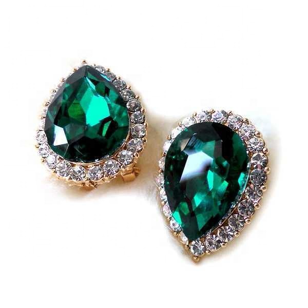 Drop-Shaped Crystal Earrings, picture 3 of 4