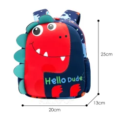 Children's tide backpack - Red - View 1