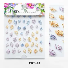 Flower series relief nail stickers - Fdt27 - View 1