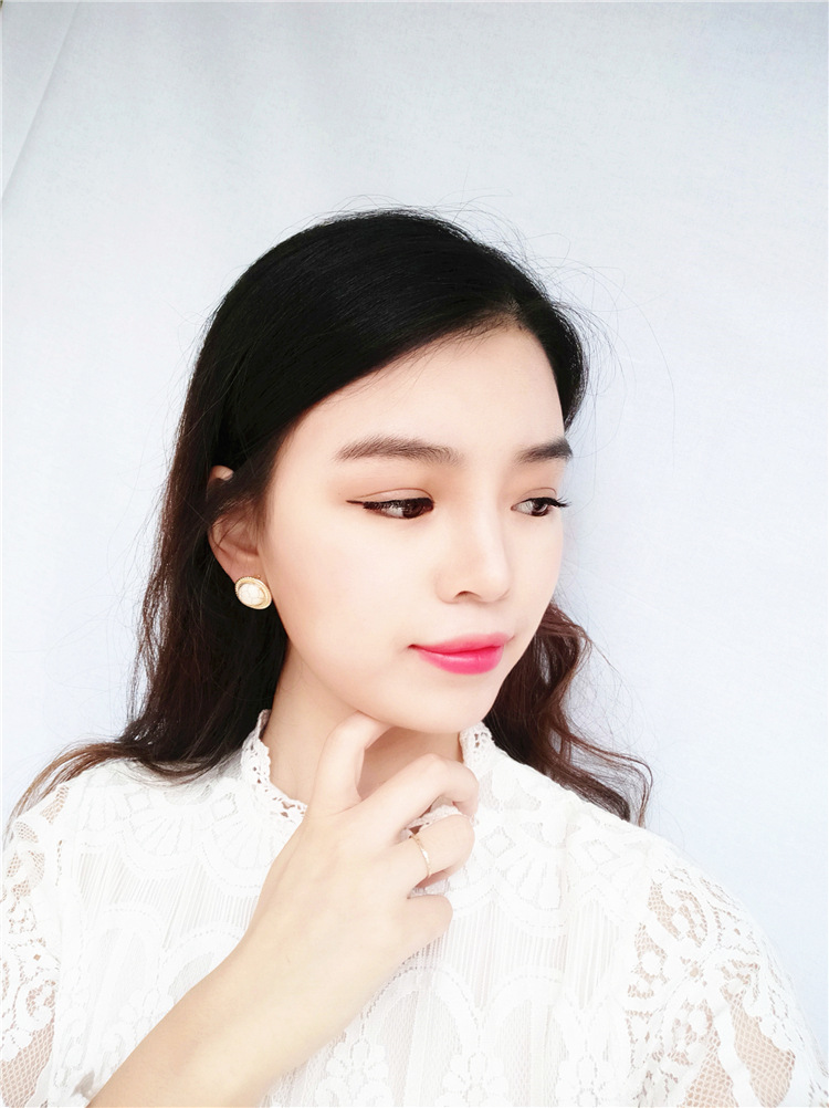 Pearl Cat Eye Stone Earrings