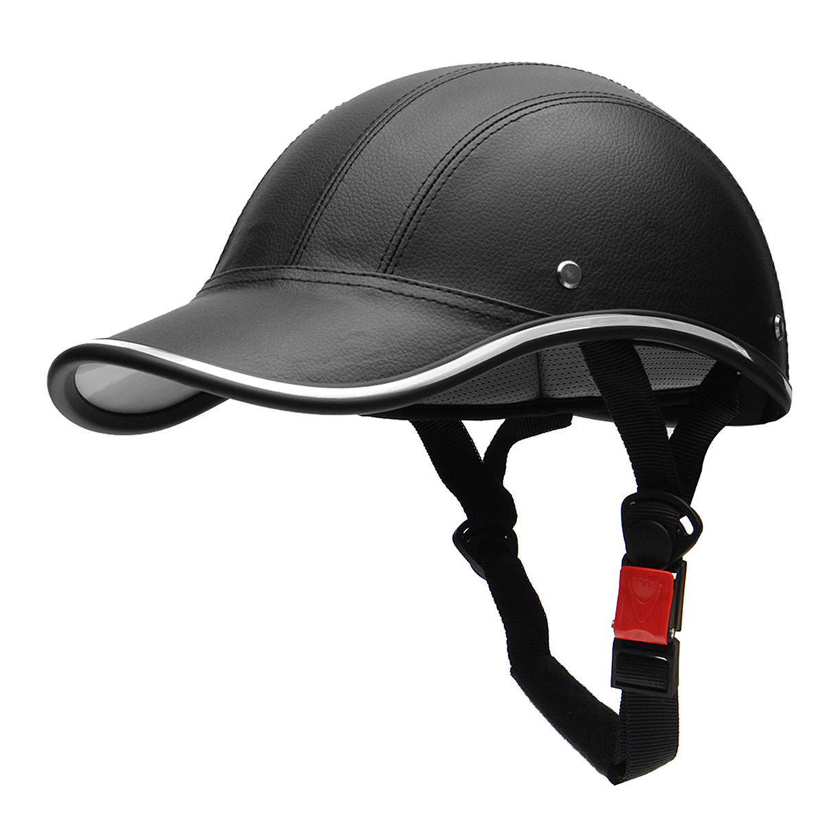 motorcycle helmet half helmet (Black)