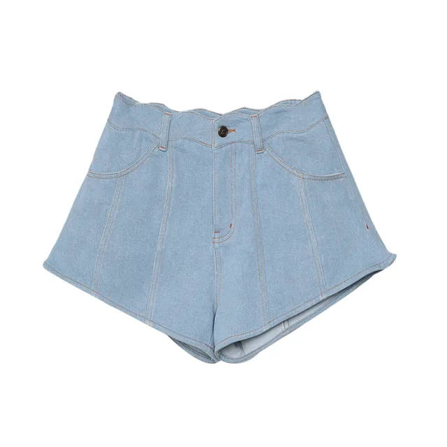 Women's lace denim shorts Blue - Shop at LoveMi