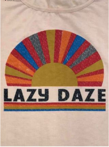 Women's printed round neck short sleeve T-shirt