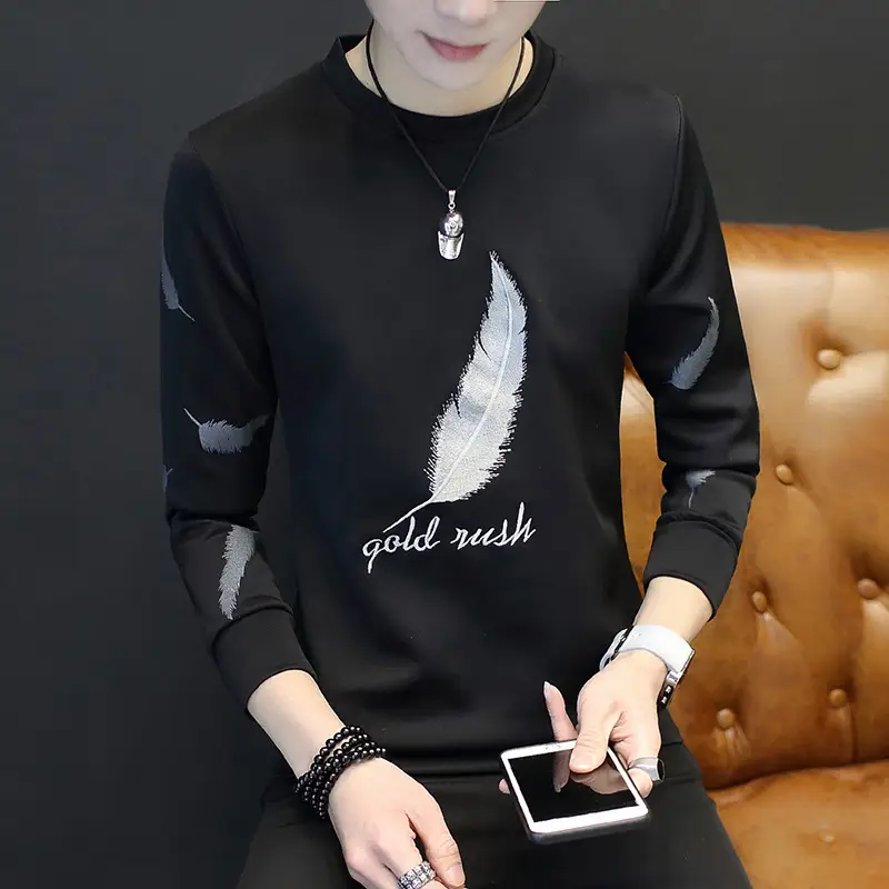 Korean version slim round neck upper garment