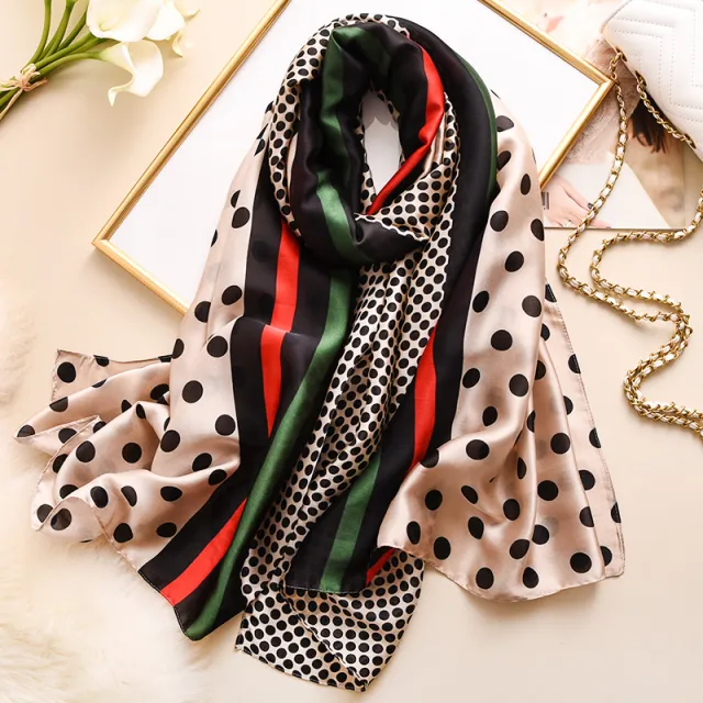 Dot printed silk scarf No.2 Silk - Shop at LoveMi