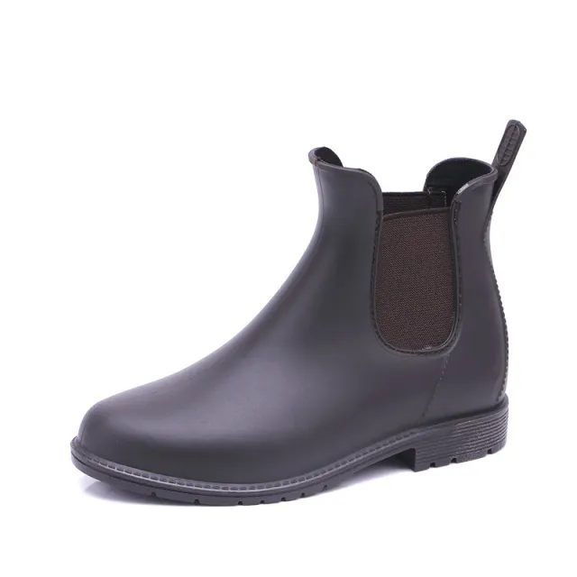Tight rain boots Martin boots rain boots Brown - Shop at LoveMi