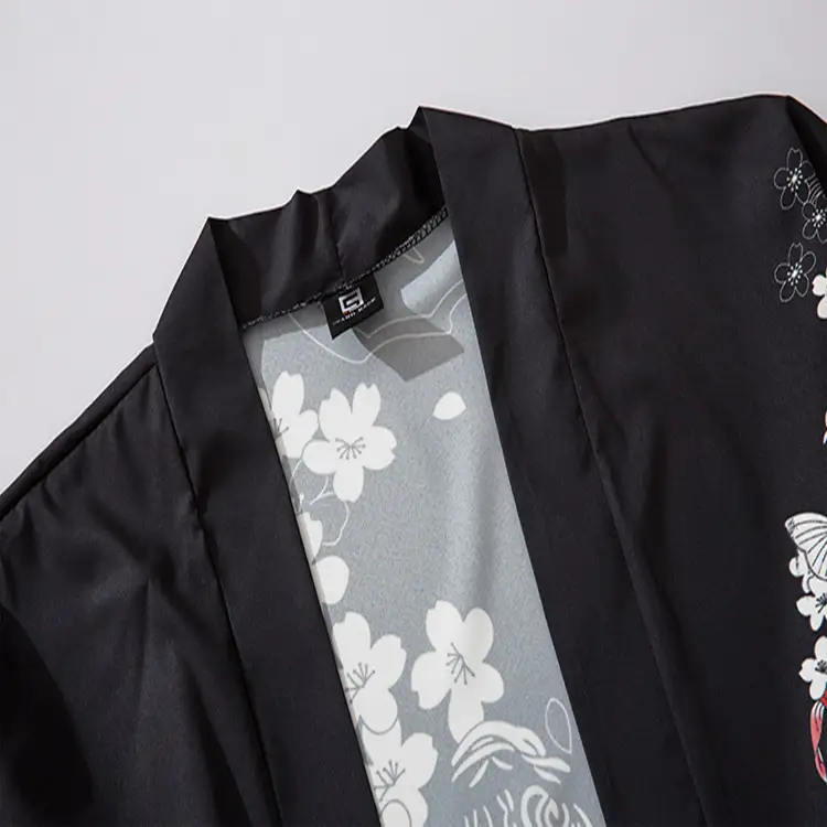 3/4 sleeve printed shirt jacket