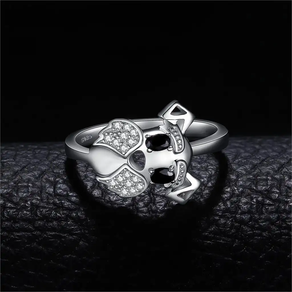 S925 silver cute puppy ring