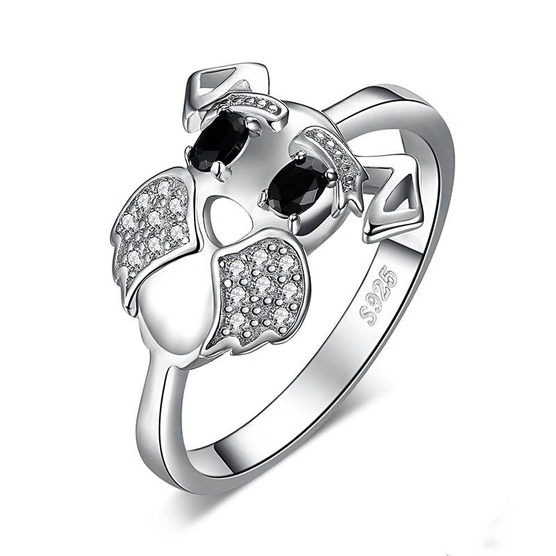 S925 silver cute puppy ring