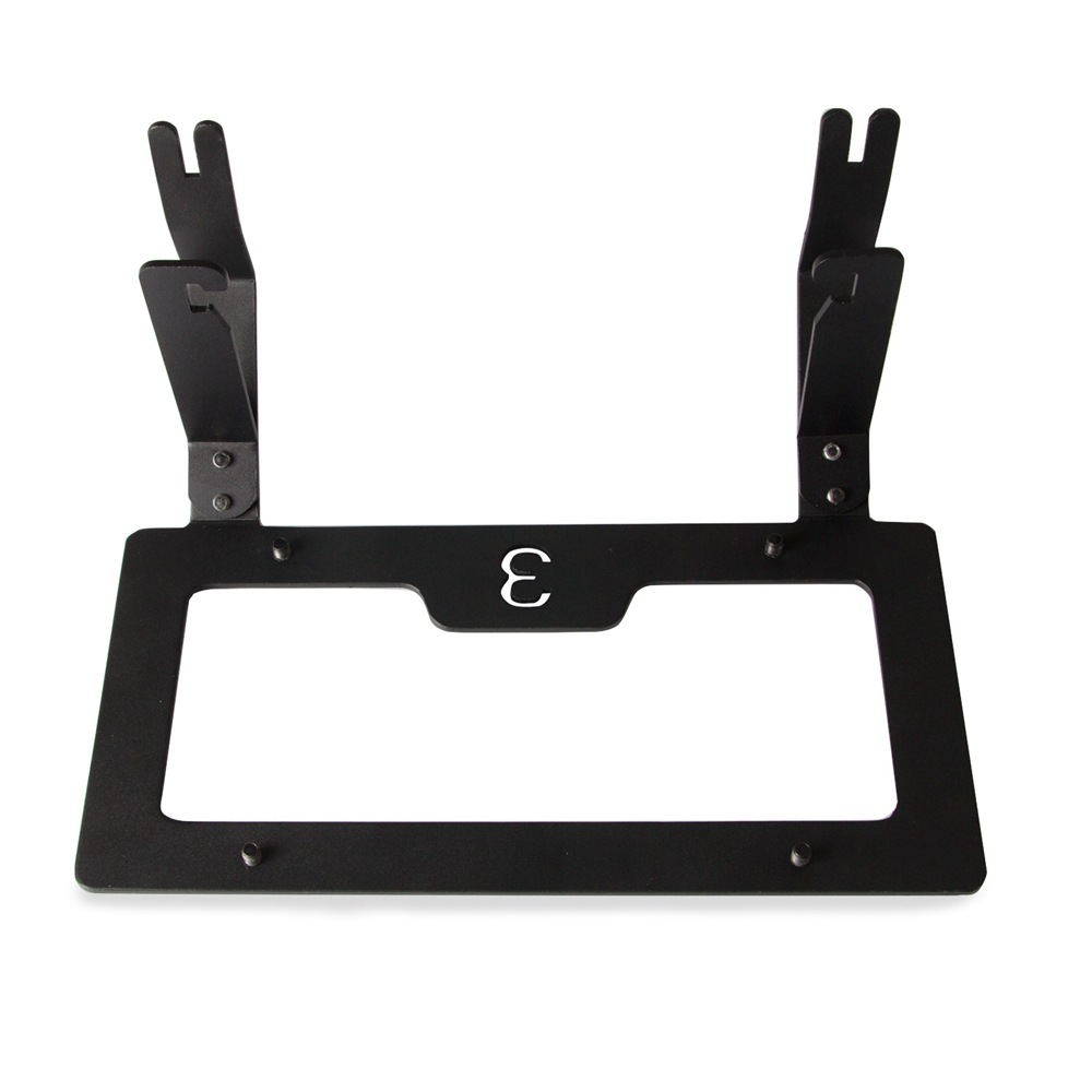 Black aluminum license plate frame