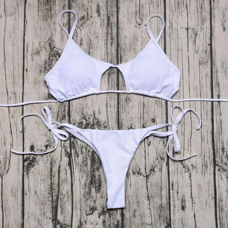 Sexy beach swimsuit girl - White