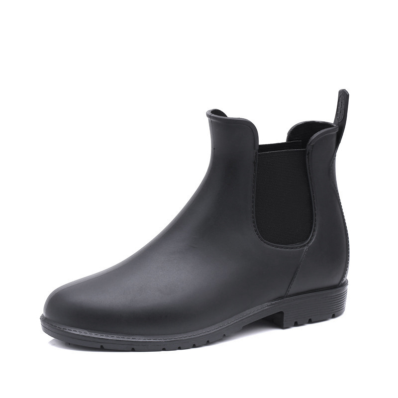 Tight rain boots Martin boots rain boots Black - Shop at LoveMi