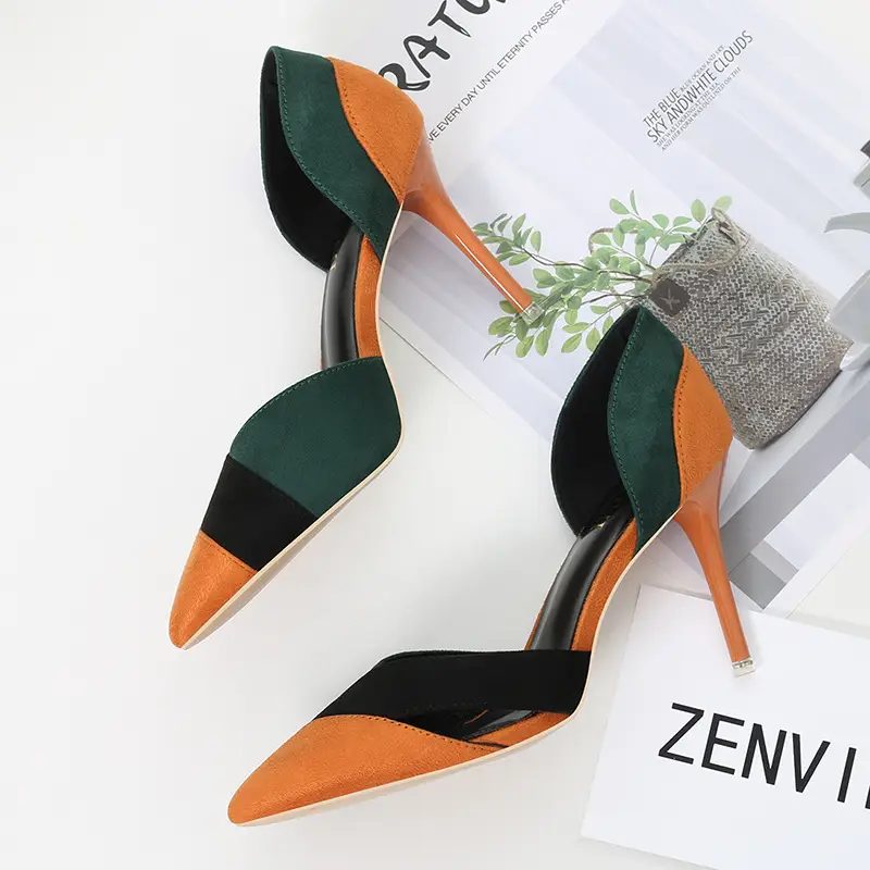 Pointed-toe stiletto heel sandals