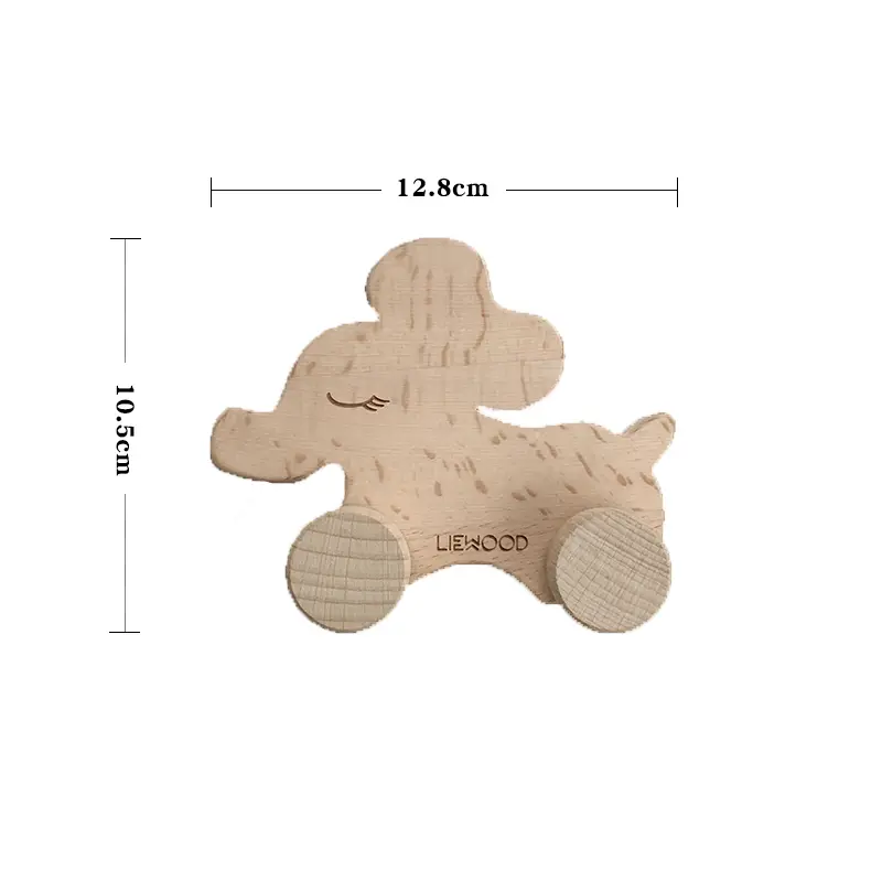 Solid wood scooter toy car