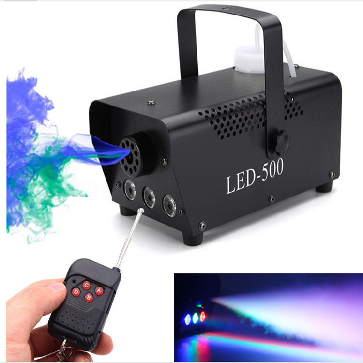 Halloween Fog Machine Smoke with LED Lights Remote for Party Decoration Haunted House