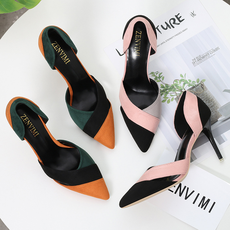 Pointed-toe stiletto heel sandals