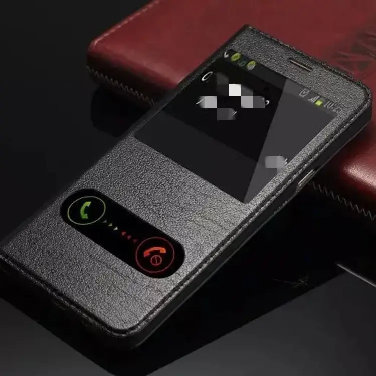 Clamshell Leather Phone Protective Case
