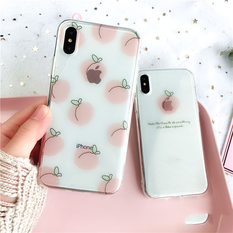 Peach transparent mobile phone case - Image 2