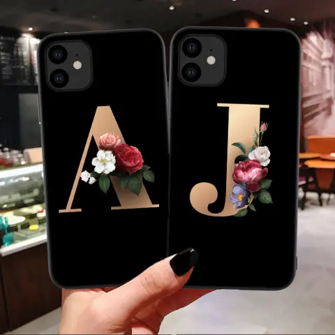 26 English Alphabet Silicone Phone Cases