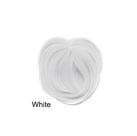 Hair Bangs Hairpiece Accessories Synthetic Fake Bangs White - Shop at LoveMi