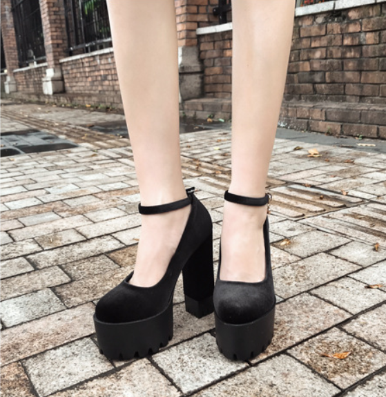 super high-heeled shoes