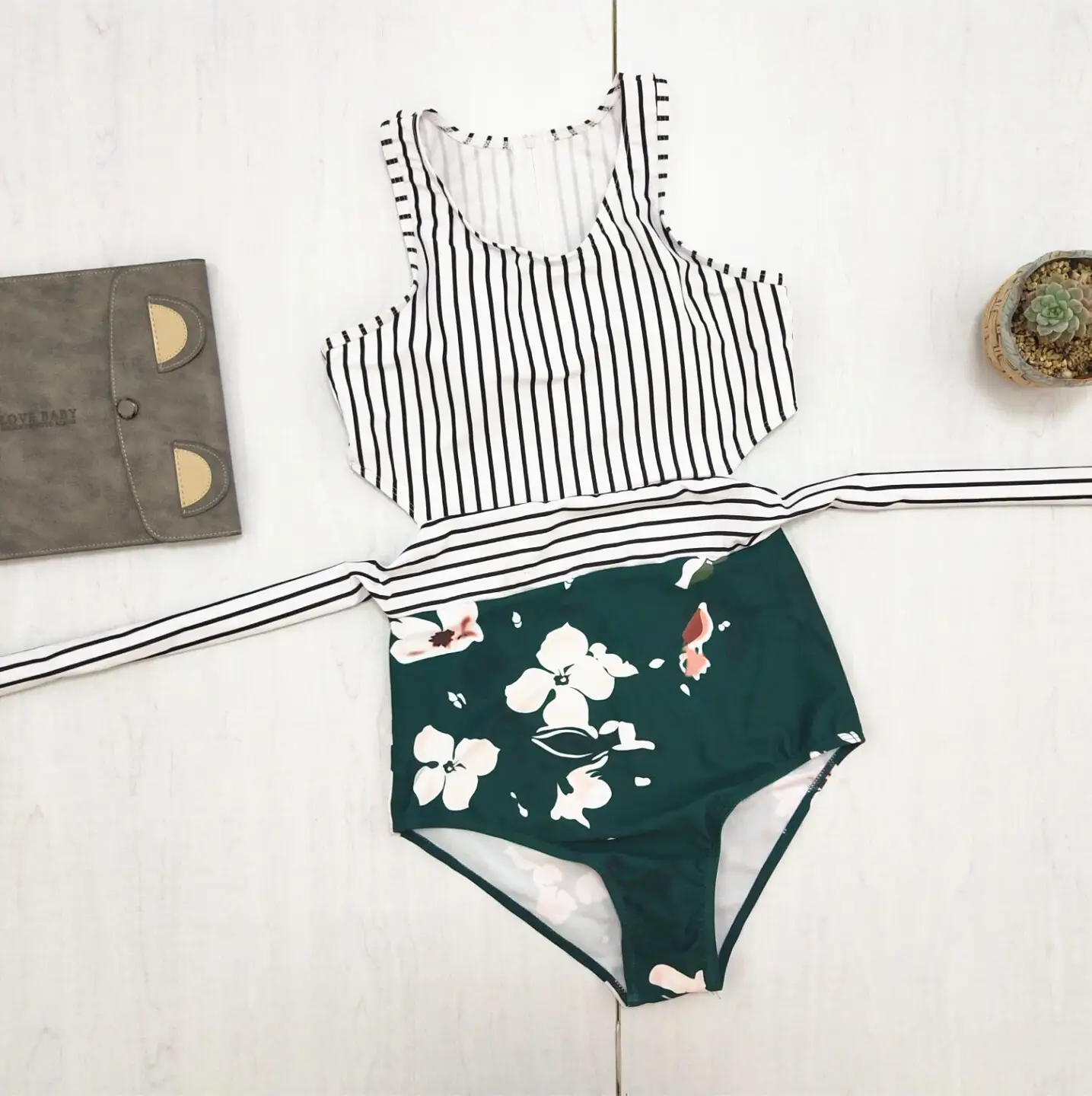 Women's Siamese Print Swimsuit