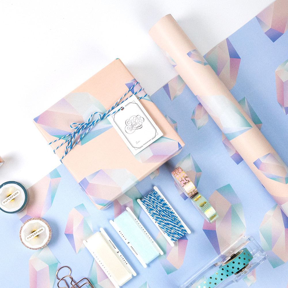 Diamond birthday gift wrapping paper