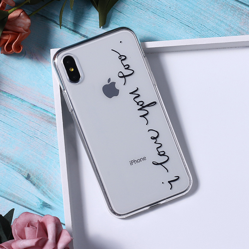 Transparent letter mobile phone case – B, iPhone8