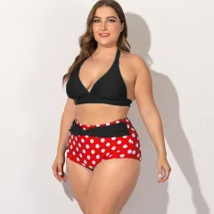 Split bikini swimsuit - Black - View 1