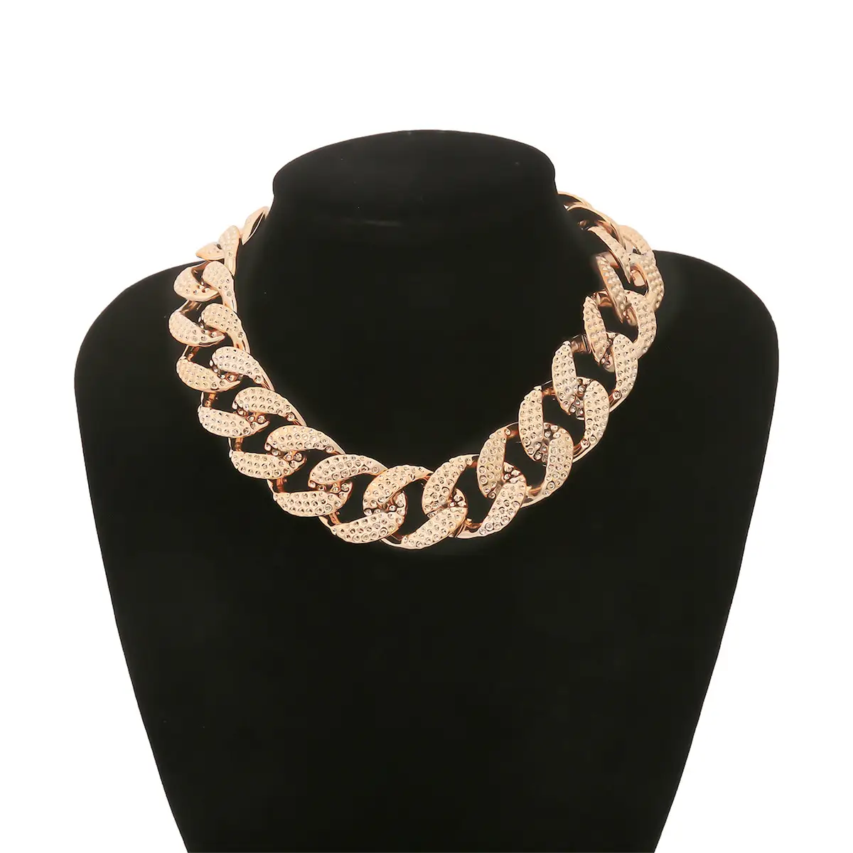 Metal exaggerated hemp rough chain necklace