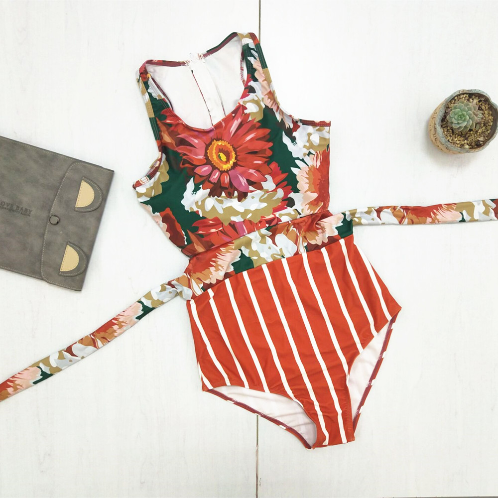Women’s Siamese Print Swimsuit