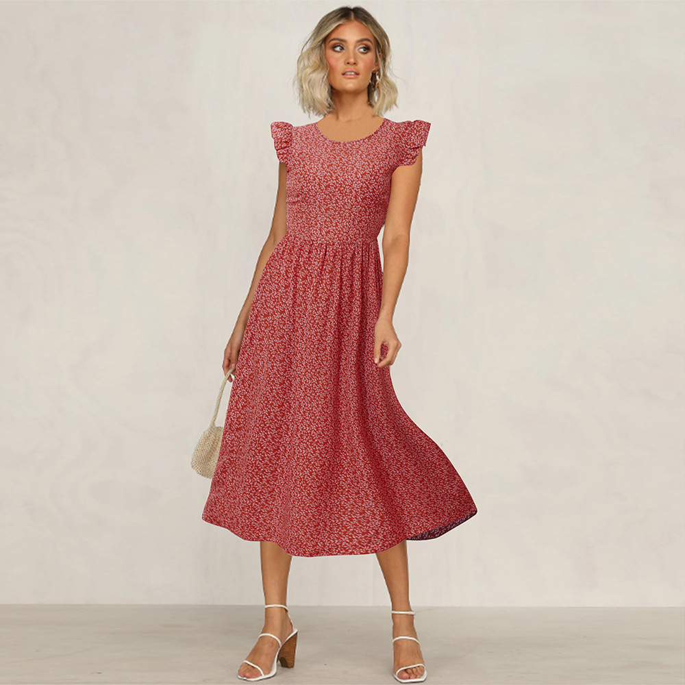 Small floral wood ear dress