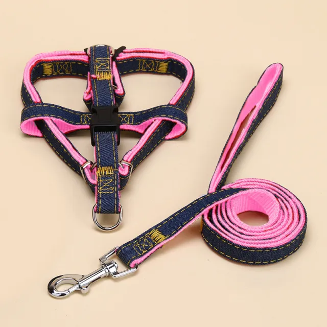 Pet Cowboy Traction Collar Dog Chain Set Pink - Shop at LoveMi