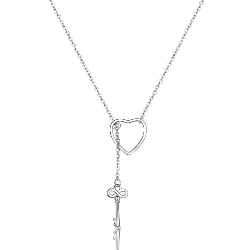 Female Heart-shaped Sterling Silver Necklace