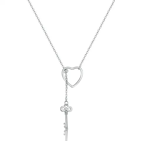 Female Heart-shaped Sterling Silver Necklace