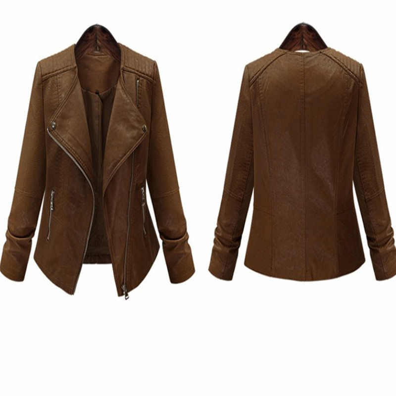 Thin locomotive leather coat