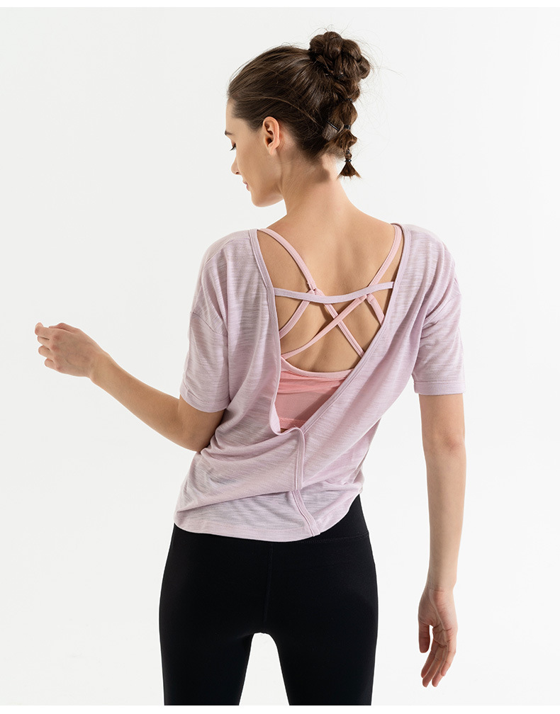 Loose hollow beauty back yoga suit