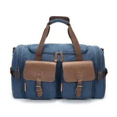 Canvas travel bag - Blue - View 1