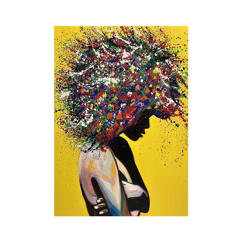 Girl portrait canvas print oil wall art poster – image 5