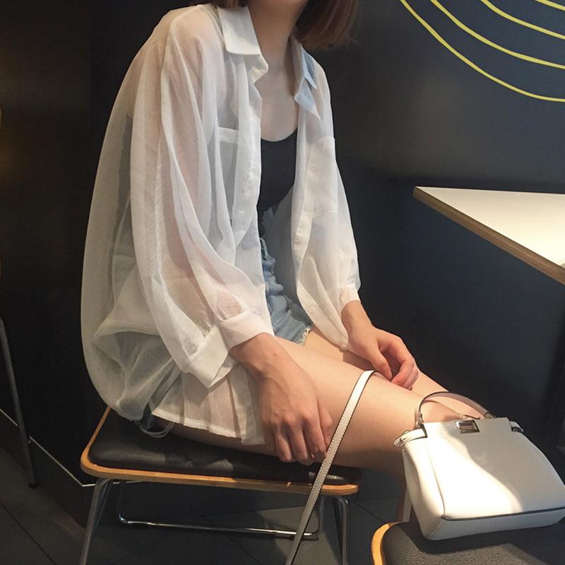 All-match chiffon shirt loose air conditioning shirt